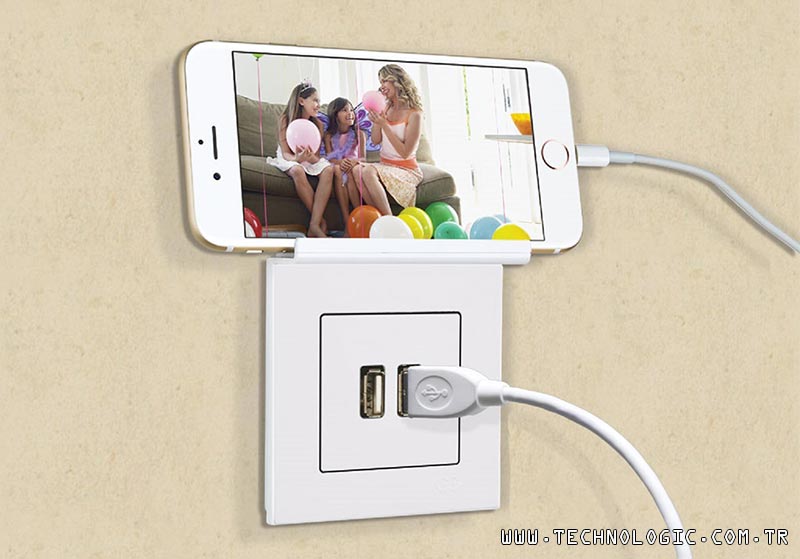 Günsan Eqona USB’li şarj prizi