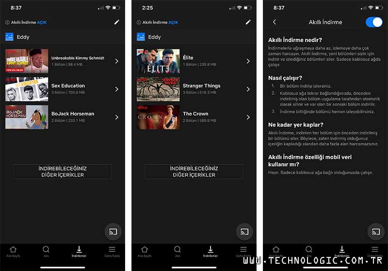 Netflix Akıllı İndirme özelliği Android'ten sonra iOS'a geldi
