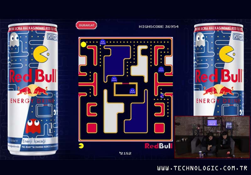 PAC-MAN, red bull