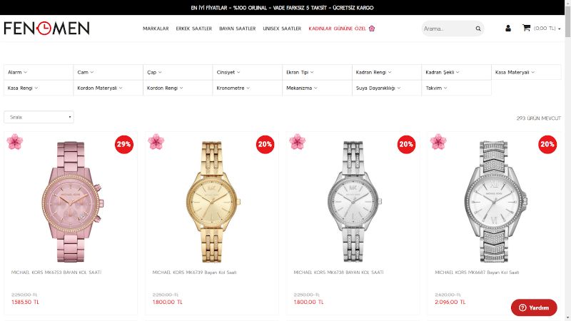 Lüks Michael Kors Saat