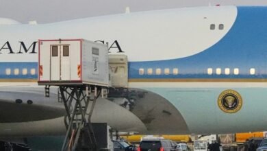 Donald Trump, Turkish DO&CO şirketine ait ikram aracına binerek uçak değiştirdi.